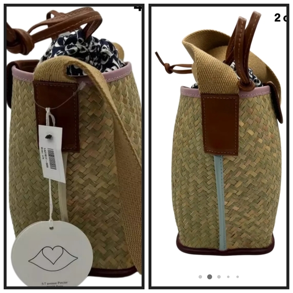 Authenticated NWT Chloe straw bucket bag - Picture 9 of 10